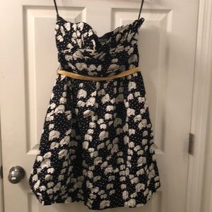 Anthropology strapless elephant dress